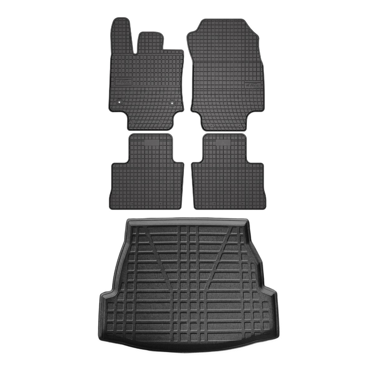 Toyota RAV4 Floor-Trunk Mats - Omac - El-Toro & YPS - Black - 2019